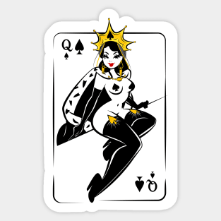 queen of spades Sticker